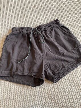 Casual Drawstring Women's Shorts in Charcoal